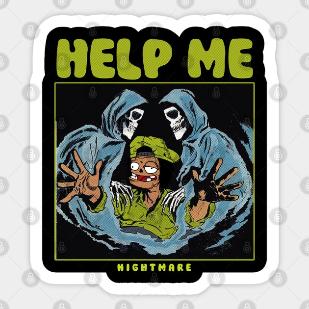 help me - nightmare Sticker by antonimus